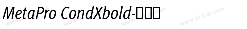 MetaPro CondXbold字体转换